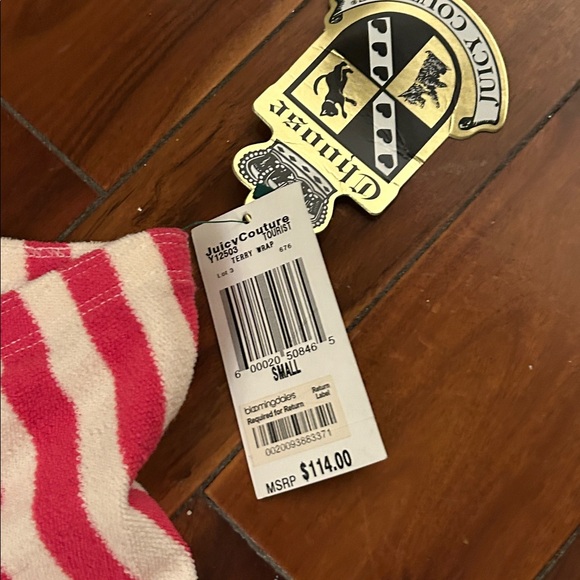 Juicy Couture Pink and White Striped Beach Coverup - Picture 3 of 3